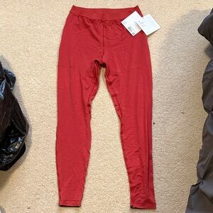 Lululemon wool blend base layer tight women’s medium orange NWT